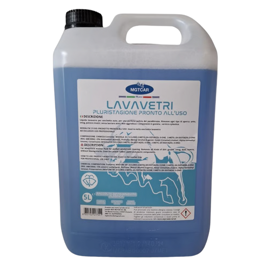 MGTCAR Liquido Lavavetri Pluristagione Pronto all’Uso – 5 Litri