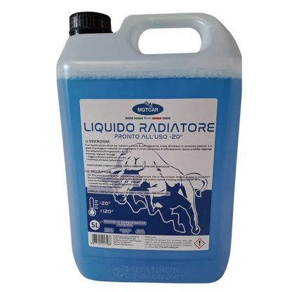 MGTCAR Liquido Radiatori | Rosso e Blu| Pronto all’Uso -20°C – 5 Litri