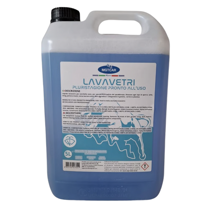 MGTCAR Liquido Lavavetri Pluristagione Pronto all’Uso – 5 Litri