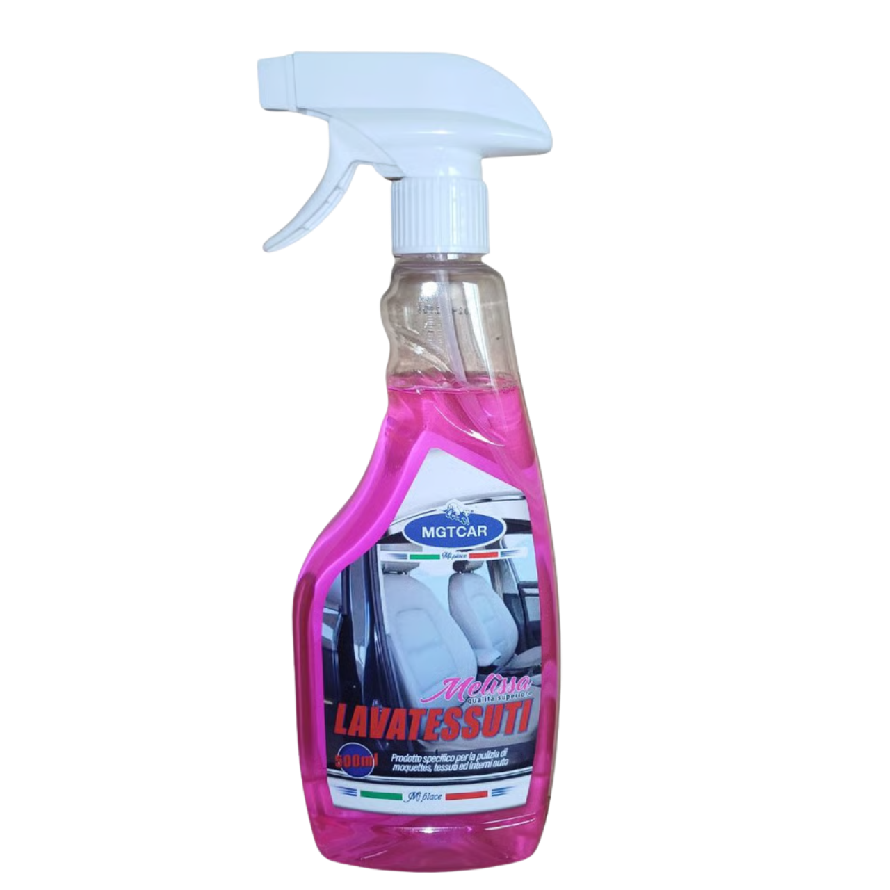 MGTCAR - LINEA MELISSA Lava Tessuti Spray – Detergente per Interni Auto – 500 ml