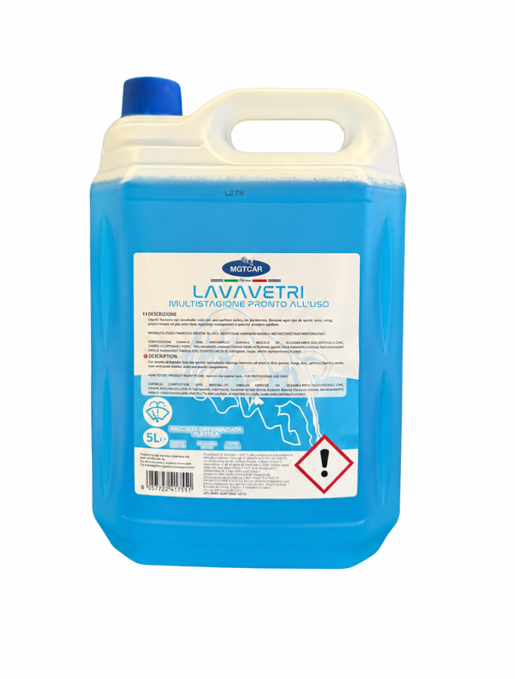 Liquido Lavavetri Pluristagione Pronto all’Uso – 5 Litri | MGTCAR