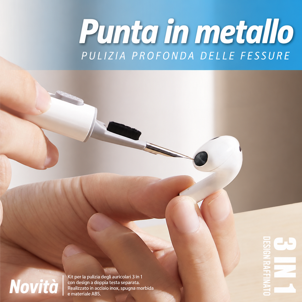 KIT SPAZZOLA PER PULIZIA DEGLI AURICOLARI | NEWTOP