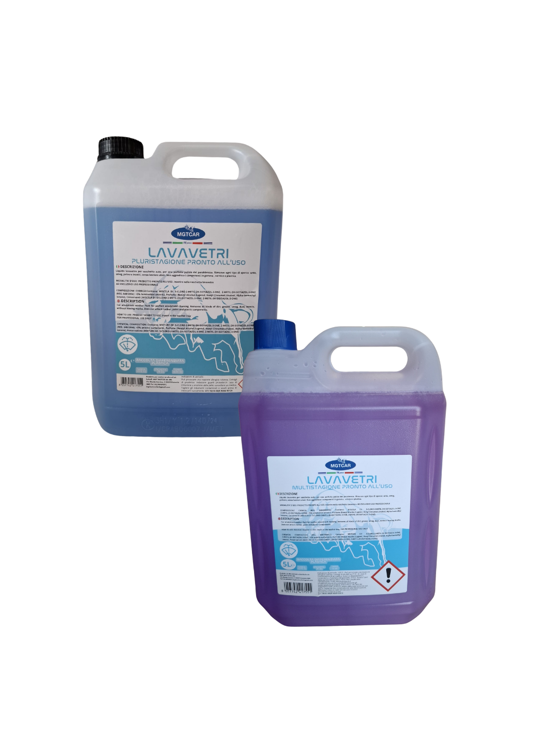 MGTCAR Liquido Lavavetri Pluristagione Pronto all’Uso – 5 Litri