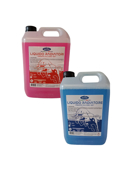 MGTCAR Liquido Radiatori | Rosso e Blu| Pronto all’Uso -20°C – 5 Litri