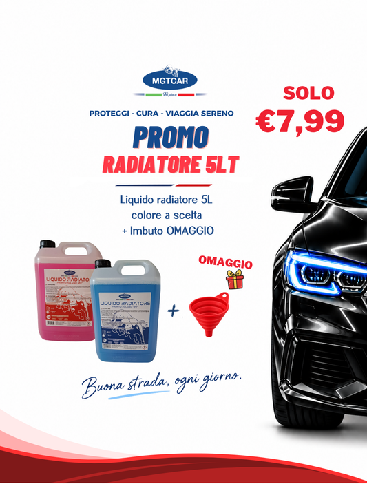 LIQUIDO RADIATORE 5L + IMBUTO PIEGHEVOLE OMAGGIO