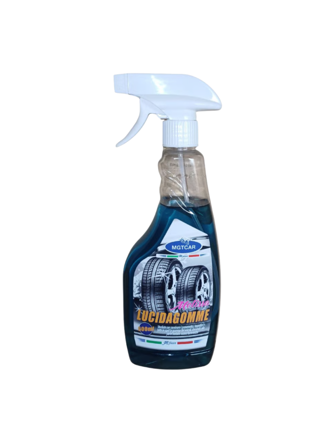 Lucida Gomme Spray – Rinnova e Protegge Pneumatici – 500 ml LINEA MELISSA | MGTCAR