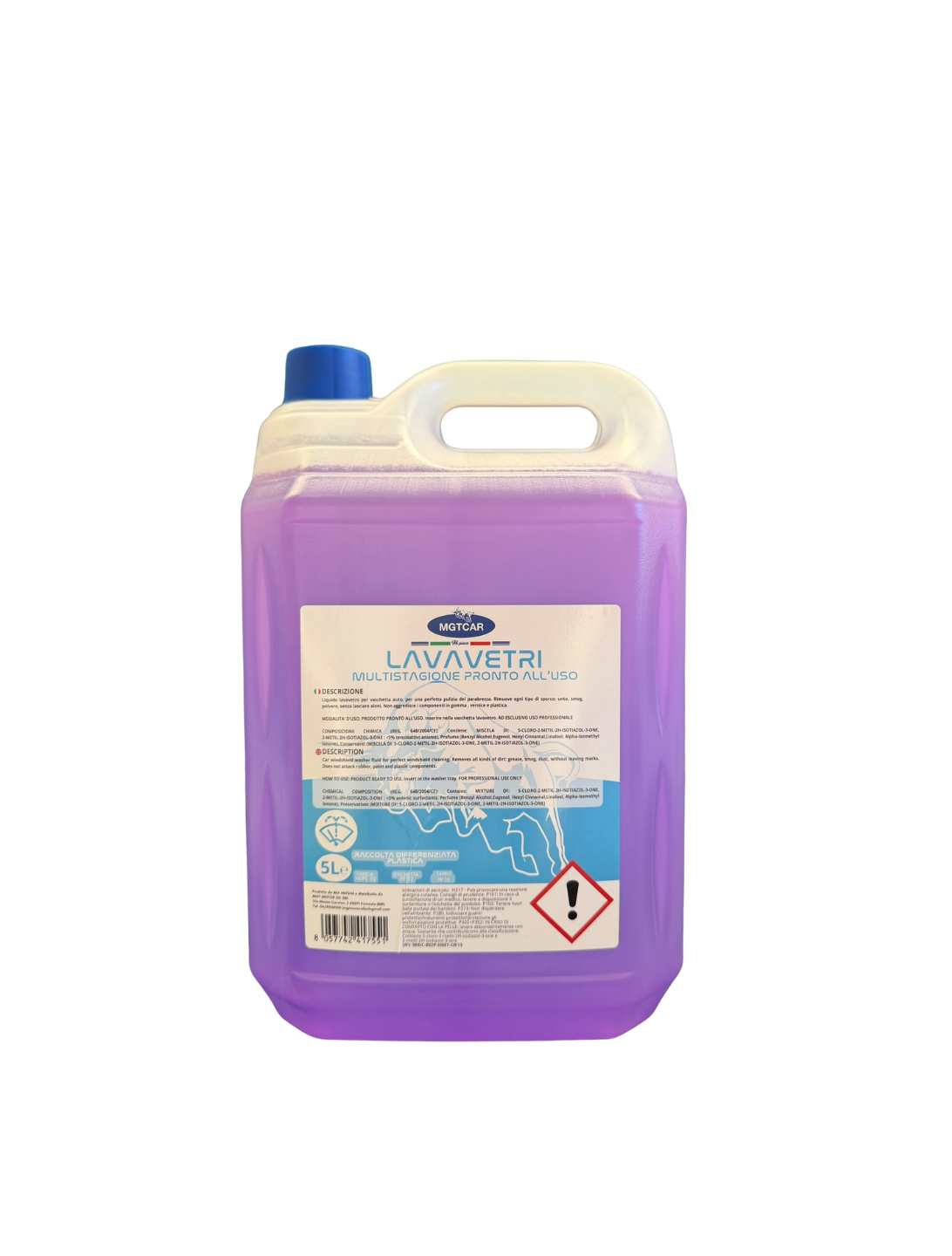Liquido Lavavetri Pluristagione Pronto all’Uso – 5 Litri Viola | MGTCAR