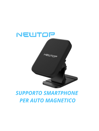 Supporto Magnetico Universale per Smartphone da Cruscotto Auto – Nero | NEWTOP