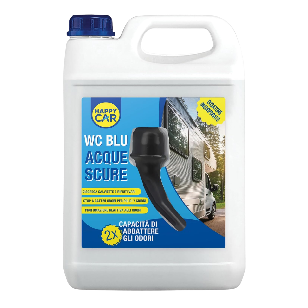 HappyCar Disgregante WC Camper Blu 5 L