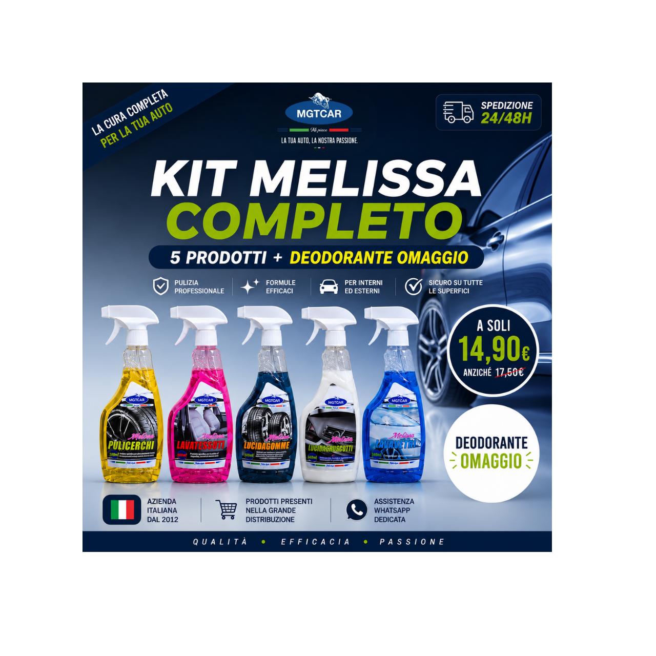 KIT MELISSA COMPLETO – CURA TOTALE PER LA TUA AUTO