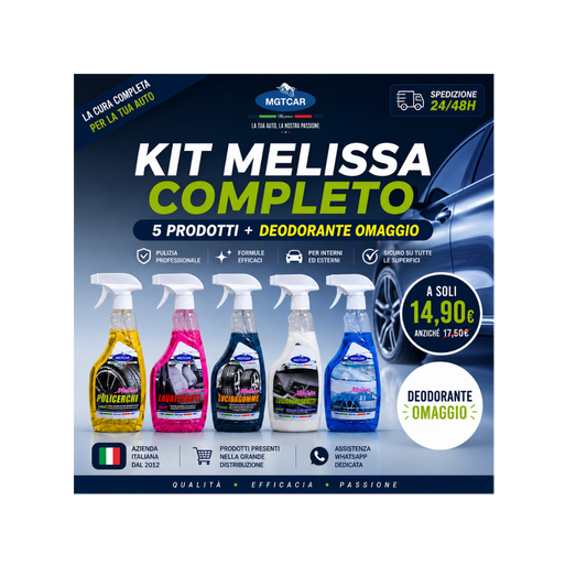KIT MELISSA COMPLETO – CURA TOTALE PER LA TUA AUTO