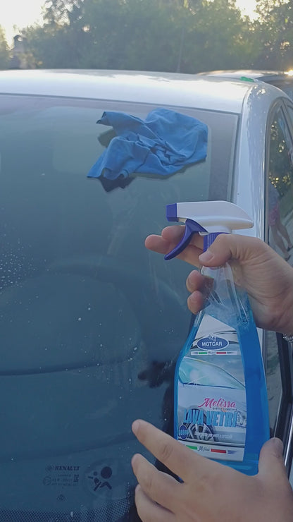 MGTCAR - LINEA MELISSA Lava Vetri Spray – Detergente per Vetri e Cristalli – 500 ml