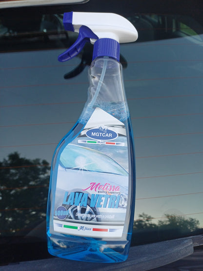 MGTCAR - LINEA MELISSA Lava Vetri Spray – Detergente per Vetri e Cristalli – 500 ml